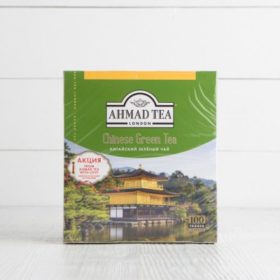 Чай зеленый "Китайский" пакетированный с ярлычками, Ahmad Tea, 100шт.