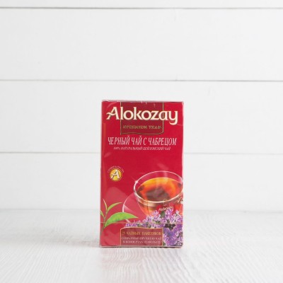 Чай черный цейлонский с чабрецом, пакетированный, Alokozay, 25шт.