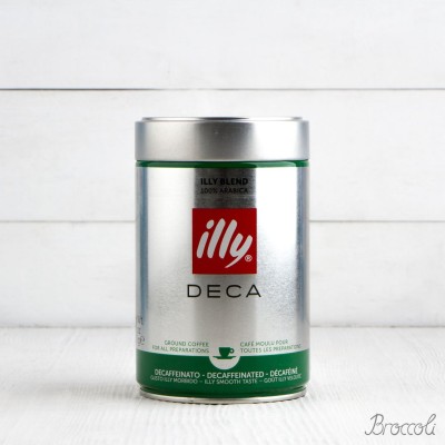 Кофе молотый премиум класса, без кофеина, помол "эспрессо", банка, illy, 250г
