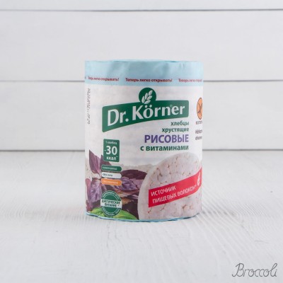 Хлебцы хрустящие Рисовые с витаминами, Dr. Korner, 100г