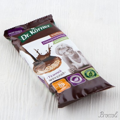 Хлебцы рисовые с темным шоколадом, Dr. Korner, 70г