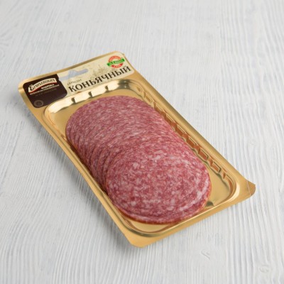 Сервелат сырокопченый "Коньячный", нарезка, Егорьевская КГФ, 100г