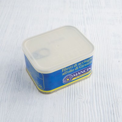 Филе анчоусов в подсолнечном масле, Mancin, 400г