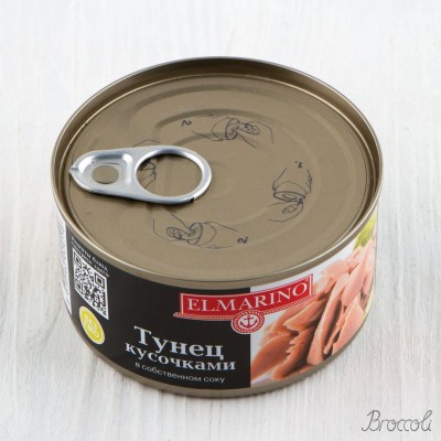 Тунец кусочками в собственном соку, ElMarino, 190г