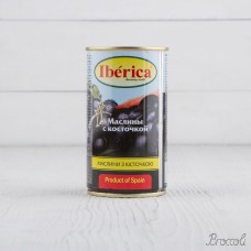 Маслины черные с косточкой, Iberica, 360г