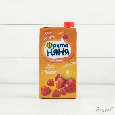 Компот из яблок и клубники с 3 лет, ФрутоНяня, 500мл