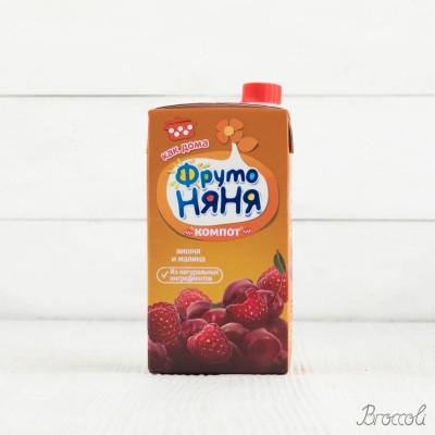 Компот из вишни и малины с 3 лет, ФрутоНяня, 500мл