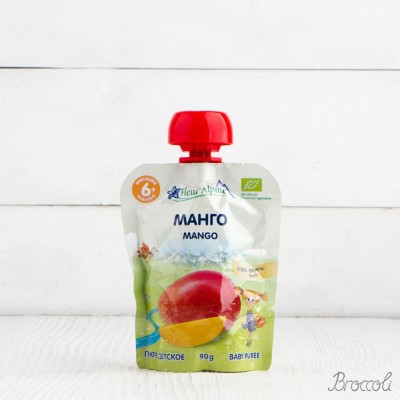 Пюре манго Organic с 6 мес. Fleur Alpine, 90г