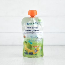 Пюре яблоко, банан, черн.смородина, черника Organic с 6 мес. Fleur Alpine, 120г