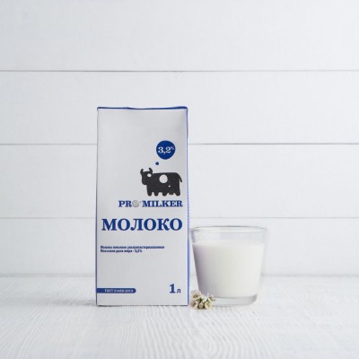 Молоко ультрапастеризованное 3,2%, Промилкер, 1л