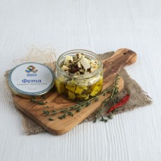 Фермерский сыр Фета в оливковом масле, в стеклянной банке, КФХ Завидовское, 180г
