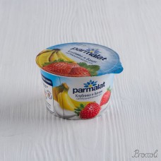 Йогурт натуральный густой Клубника и Банан 2,4%, Parmalat, 180г