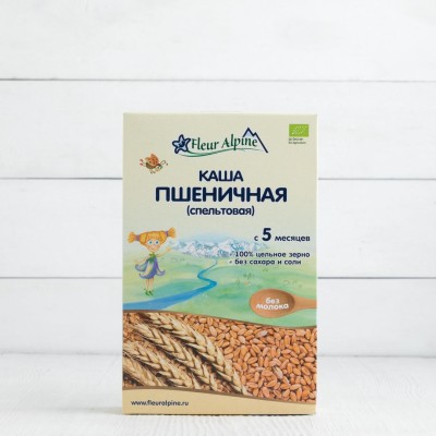 Каша пшеничная (спельтовая) Organic с 5 мес. Fleur Alpine, 175г