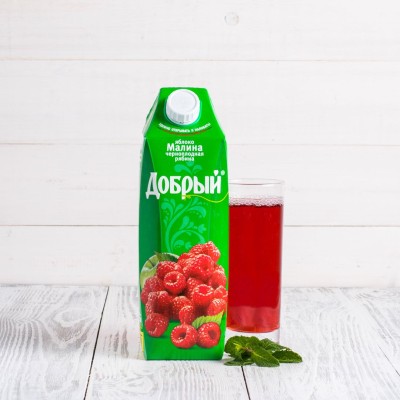 Нектар "Добрый" Малина, яблоко, черноплодная рябина, 1л
