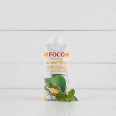 Вода кокосовая с соком ананаса без сахара Foco, 330мл