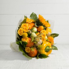 Букет из овощей и цветов "Оранж"