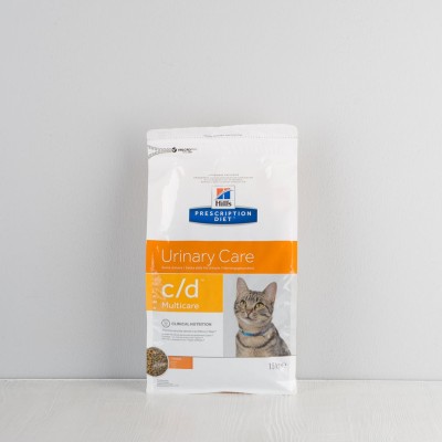 Корм сухой Hill's Diet для кошек С/D, профилактика МКБ струвиты, 1,5кг