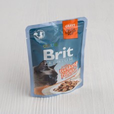 Корм Brit Premium для кошек, филе индейки, в соусе, 85г