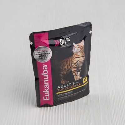 Корм Eukanuba для кошек, курица в соусе, 85г