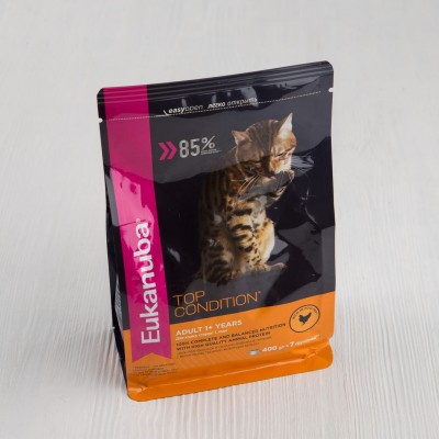 Корм сухой Eukanuba для кошек, с домашней птицей, 400г