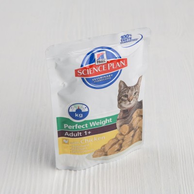 Корм Hill's для кошек, идеальный вес, с курицей, 85г
