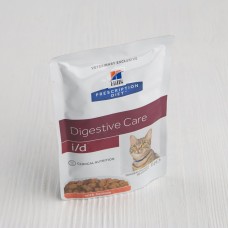Корм Hill's Diet для кошек I/D, лечение заболеваний ЖКТ, с лососем, 85г