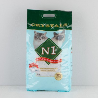 Наполнитель для кошачьего туалета №1 Crystals, силикагелевый, 12,5л