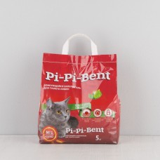 Наполнитель для кошачьего туалета Pi-Pi-Bent Сенсация свежести, комкующийся, 5кг