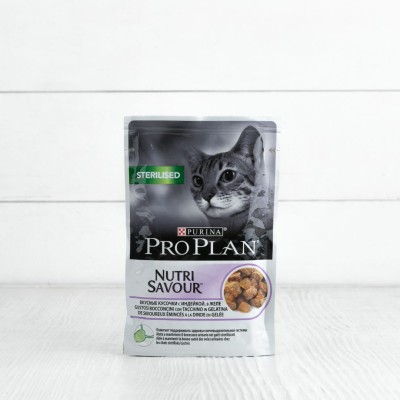 Корм Proplan Nutri Savour для стерилизованных кошек, с индейкой, 85г