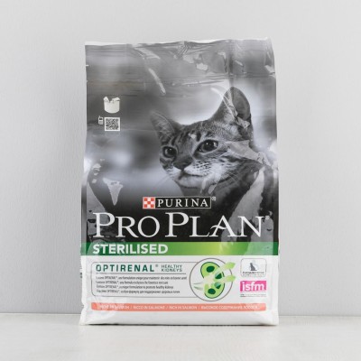 Корм сухой Proplan для стерилизованных кошек и кастрированных котов, с лососем, 3кг